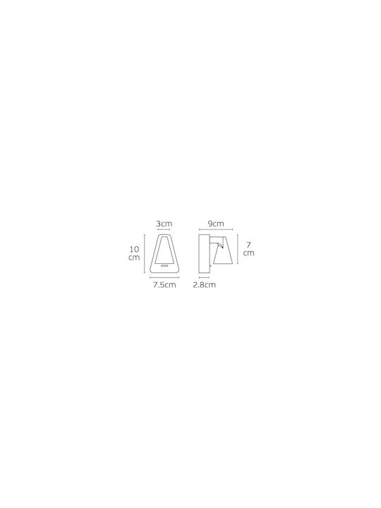 VK Lighting Wall Lamp with Integrated LED and Warm White Light VK Lighting Wall Lamp with Integrated LED and Warm White Light