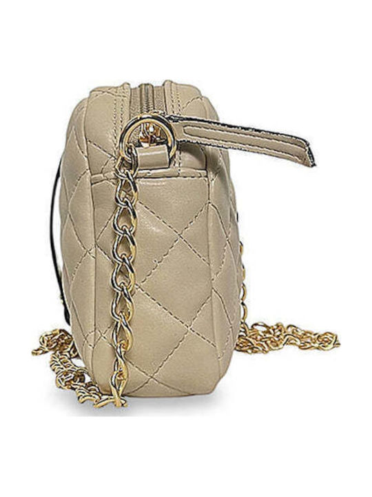 Γυναικεία Τσάντα Oval Quilted Μπεζ