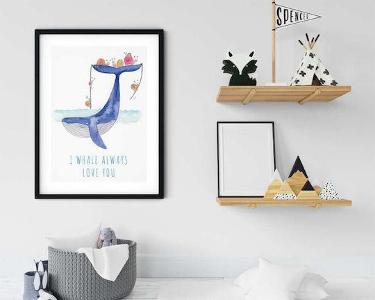 Kinderposter Little Whale 50x40cm
