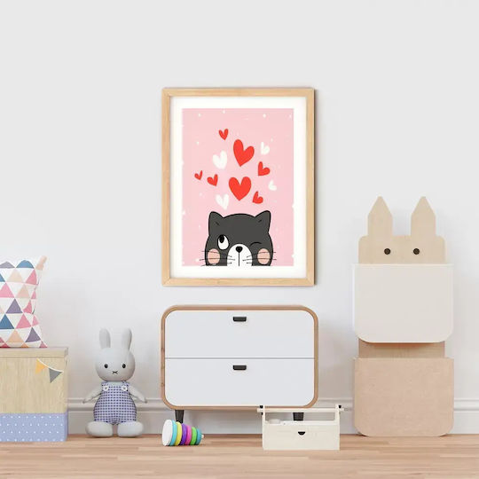 Παιδική Αφίσα Cat Love 50x40εκ.