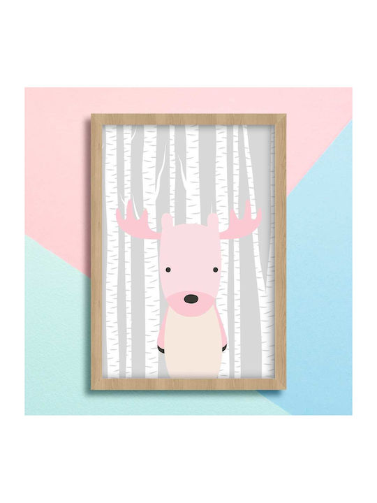 Kids Poster Reindeer 50x40cm