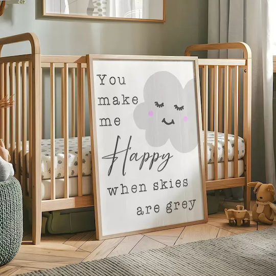 Kids Poster You Make Me Happy 50x40cm