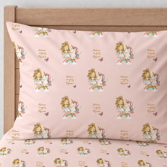 Astron Italy Single Set with Elastic Band Unicorn 100x200cm