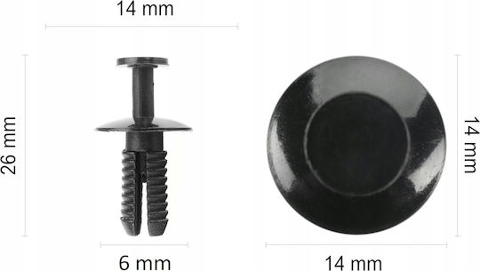 10x Engine Cover Clip Bumper Vw Audi Skoda