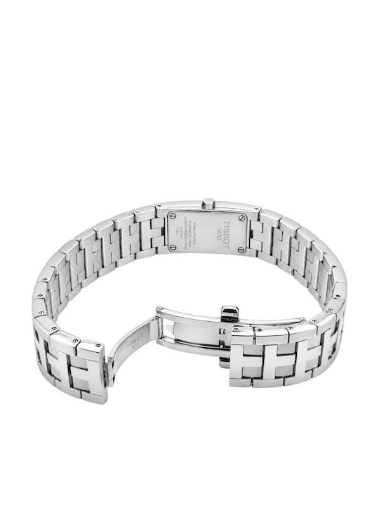 Tissot Γυναικείο Ρολόι 14.5mm Μπαταρίας με Ασημί Μεταλλικό Μπρασελέ