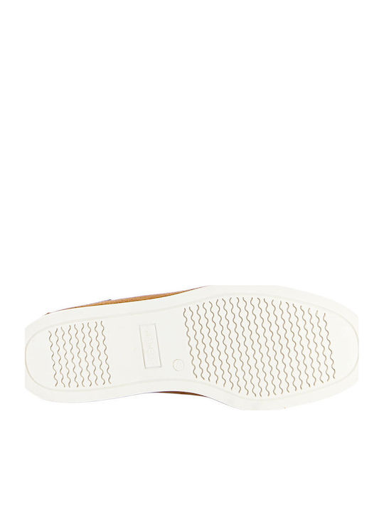 Leather Men's Moccasins in Tabac Brown Colour