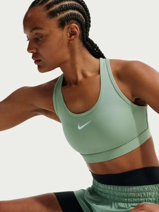 Dri-Fit Swoosh Women's Athletic Sports Bra Green with Lining & Light Padding