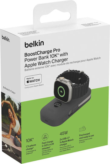 Belkin BoostCharge Pro Power Bank 10000mAh 45W με Θύρα USB-C Μαύρο