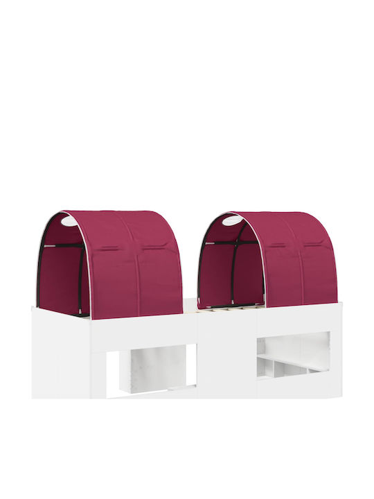Pat Pentru Copii Semi Dublu Alb Pentru Saltea 203x111cm