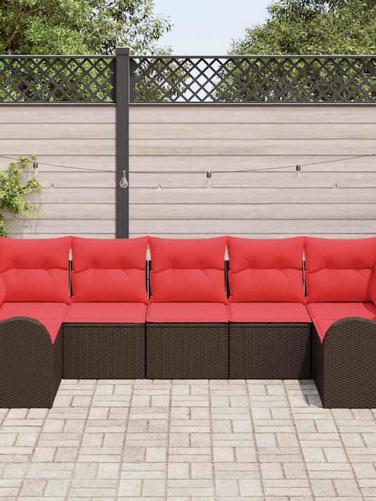 Ecksofa Outdoor Rattan mit Kissen