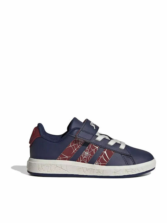 Grand Court Kids Sneakers with Hoop & Loop Closure Blue