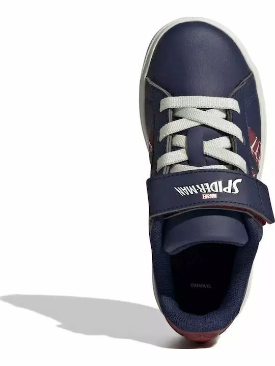 Grand Court Kids Sneakers with Hoop & Loop Closure Blue