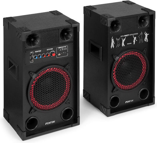Fenton SPK-110 Set with Active PA Speaker 600W with 10" Woofer 27x58.5x34cm
