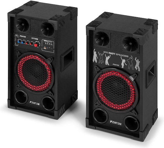 Fenton SPK-108 Set with Active PA Speaker 400W with 8" Woofer 31.5x52.5x24.5cm