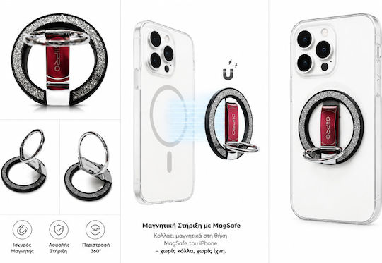 SiiPro Ring Holder Κινητού σε Μαύρο χρώμα