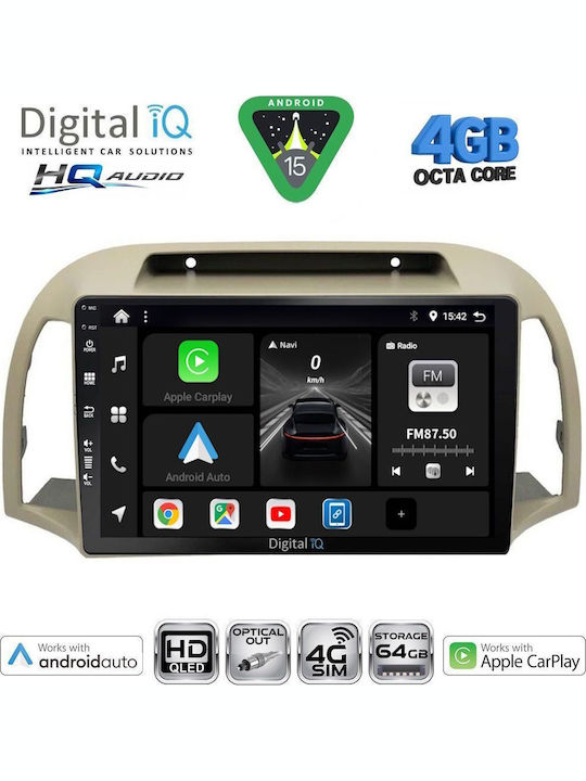 Digital IQ Car Audio System for Nissan Navara 2016 with Touch Screen 10" Bluetooth USB Wi-Fi GPS Apple CarPlay Android Auto