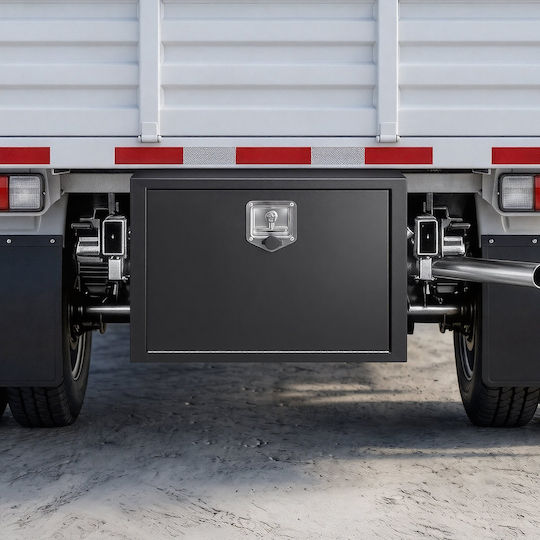 Vevor Underbody Truck Tool Box 762 X 457 X 457 Mm Κουτί Αποθήκευσης Τρέιλερ Χάλυβα Βαρέως Τύπου Κλειδαριά & Κλειδιά Αδιάβροχη Οργάνωση Αποθήκευσης Τρέιλερ Κάτω Αμάξωμα Λαβή T Φορτηγό Van Suv Μαύρο