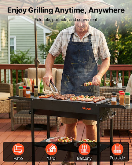 Vevor Tragbare Holzkohlegrill 75x75cm