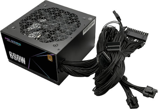 ProGaming 650W Schwarzes Netzkabel Voll Verkabelt 80 Plus Bronze (PG650W80BR)