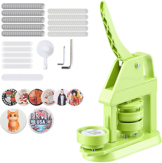 Vevor Μηχανή Κατασκευής Κονκάρδων 58 Mm Πλαστικό Pin Maker 100 Τεμάχια Κόφτη Κύκλου Εξάγωνα Κλειδιά Εργονομική Λαβή Diy Κονκάρδες Slkxzj58mmslepfby001v0