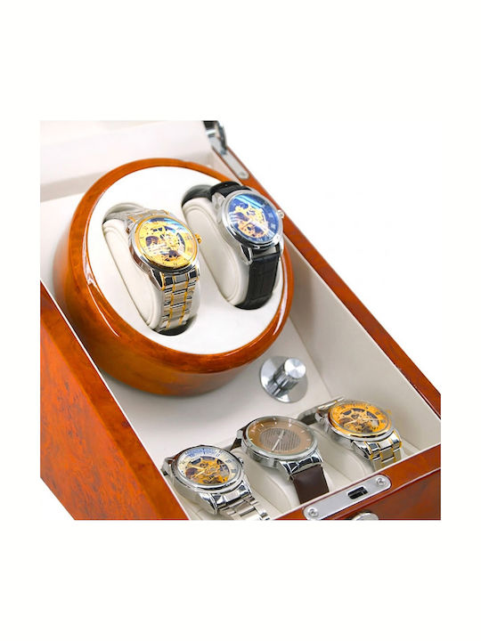 Cutie pentru Încărcarea Ceasurilor Automate Iuni Watch Winder cu 2 + 3 Spații de Depozitare, Aur Cutie pentru Încărcarea Ceasurilor Automate Iuni Watch Winder cu 2 + 3 Spații de Depozitare, Aur