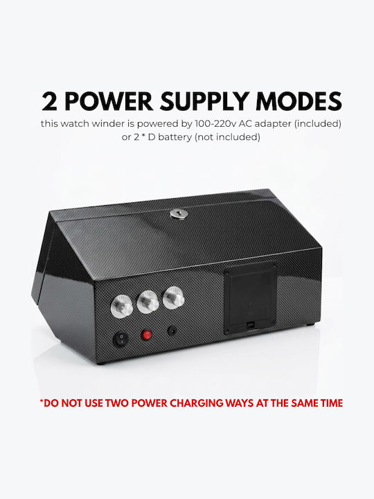 Automatic Watch Winder 6 Carbon Iuni Watches