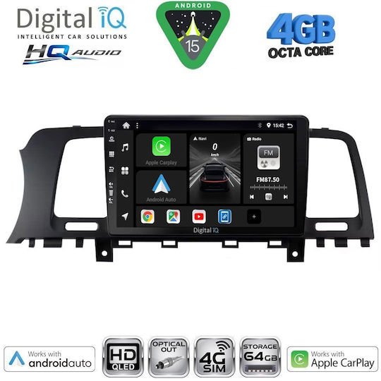 Digital IQ Car Audio System for Nissan Micra 2017 (Bluetooth/USB/WiFi/GPS/Apple CarPlay/Android Auto) with 9" Touch Screen