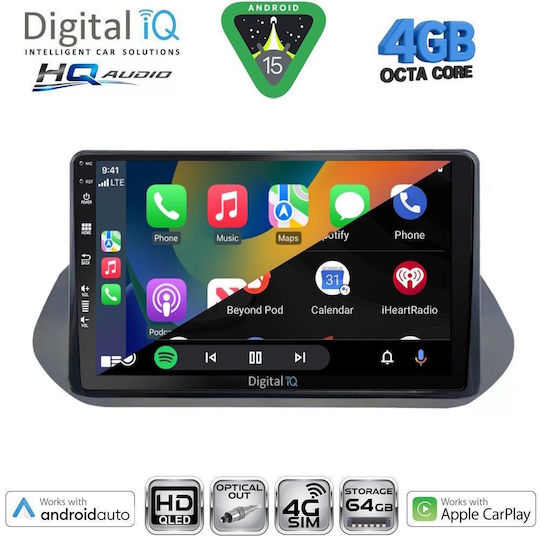 Digital IQ Car Audio System for Nissan Qashqai 2021 Bluetooth USB WiFi GPS Apple CarPlay Android Auto with 10" Touch Screen