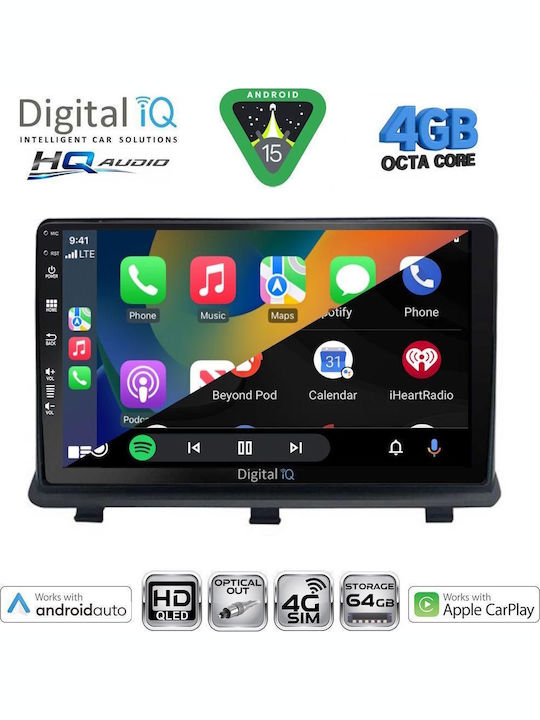 Digital IQ Car Audio System for Opel Antara 2006-2016 (Bluetooth/USB/WiFi/GPS/Apple CarPlay/Android Auto) with 9" Touch Screen
