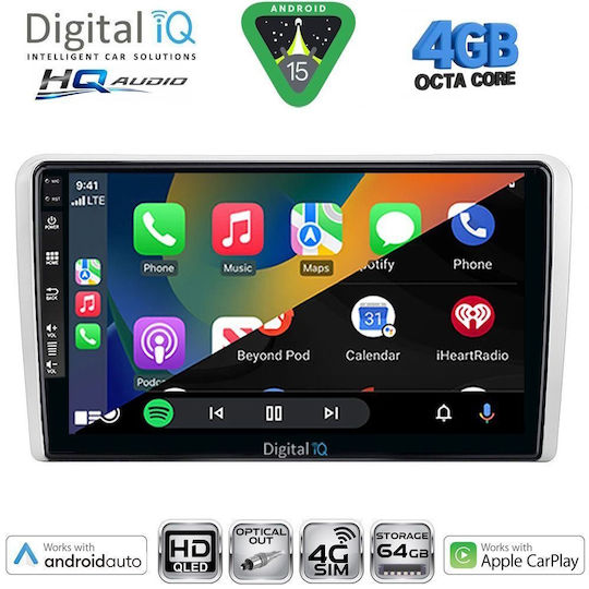 Digital IQ Ηχοσύστημα Αυτοκινήτου για Opel Corsa / Meriva / Tigra / Vectra 2004-2014 (Bluetooth/USB/WiFi/GPS/Apple-Carplay/Android-Auto) με Οθόνη Αφής 9"