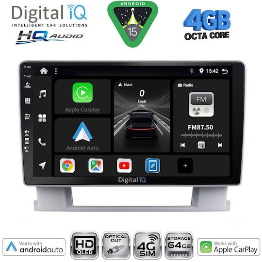 Digital IQ Car Audio System for Opel Antara 2006-2016 (Bluetooth/USB/WiFi/GPS/Apple CarPlay/Android Auto) with 9" Touch Screen