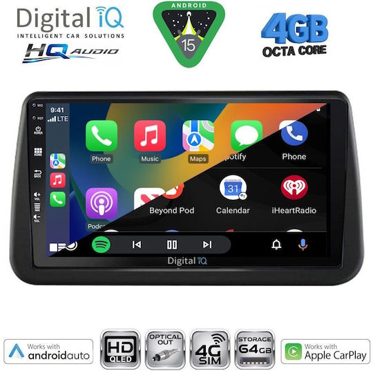 Digital IQ Ηχοσύστημα Αυτοκινήτου για Opel Meriva 2010-2017 (Bluetooth/USB/WiFi/GPS/Apple-Carplay/Android-Auto) με Οθόνη Αφής 9"