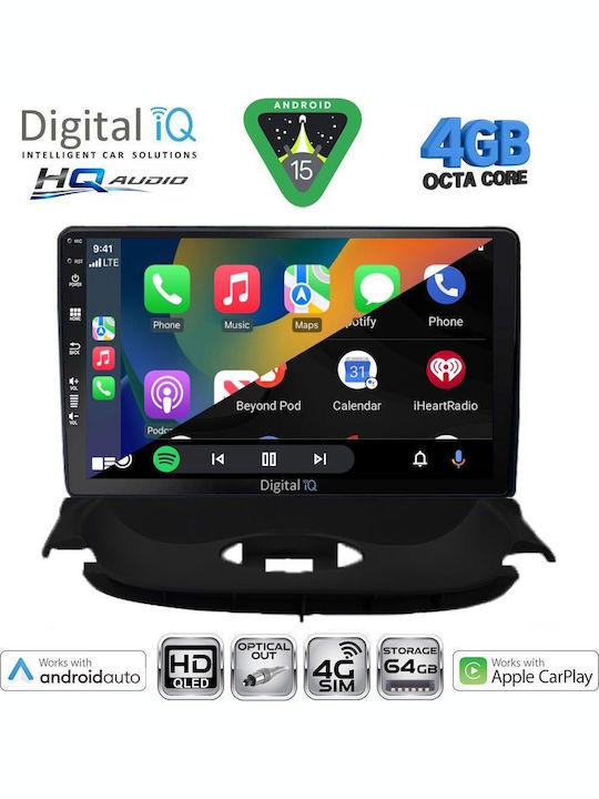 Digital IQ Car Audio System for Peugeot 206 1998-2006 Bluetooth USB WiFi GPS Apple CarPlay Android Auto with 9" Touch Screen