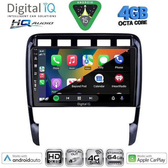 Digital IQ Ηχοσύστημα Αυτοκινήτου για Porsche Cayenne 2002-2011 (Bluetooth/USB/WiFi/GPS/Apple-Carplay/Android-Auto) με Οθόνη Αφής 9"