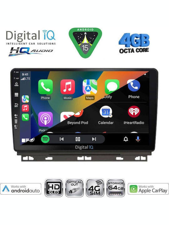 Digital IQ Car Audio System for Renault Clio / Captur 2019 (Bluetooth/USB/WiFi/GPS/Apple CarPlay/Android Auto) with 9" Touch Screen