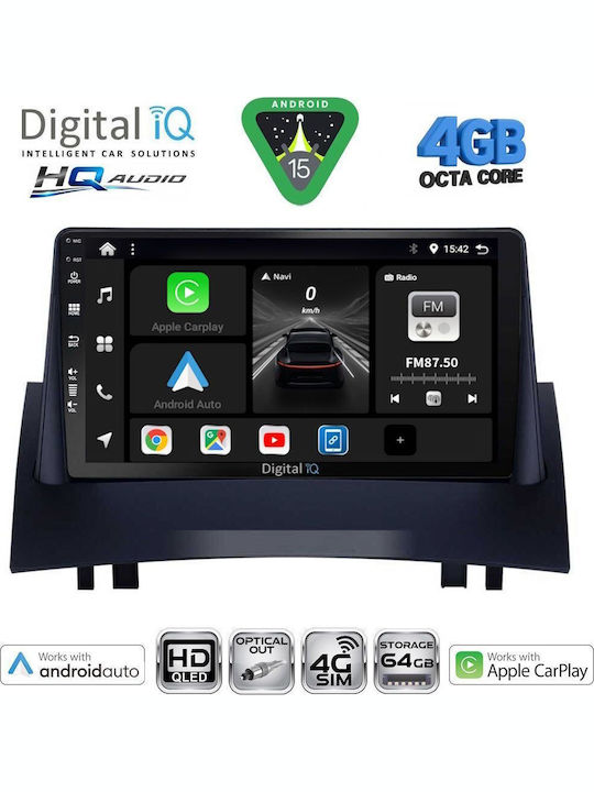 Digital IQ Car Audio System for Renault Kangoo 2010-2021 (Bluetooth/USB/WiFi/GPS/Apple CarPlay/Android Auto) with 9" Touch Screen