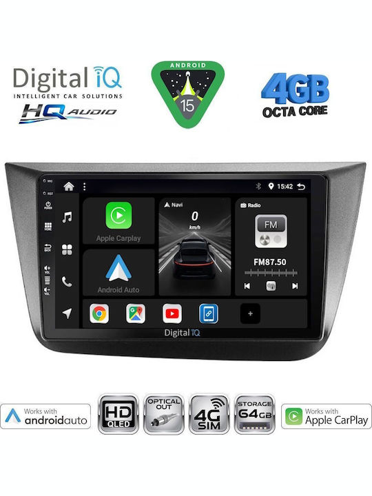 Digital IQ Car Audio System for Seat Ateca 2017 (Bluetooth/USB/WiFi/GPS/Apple CarPlay/Android Auto) with 9" Touch Screen