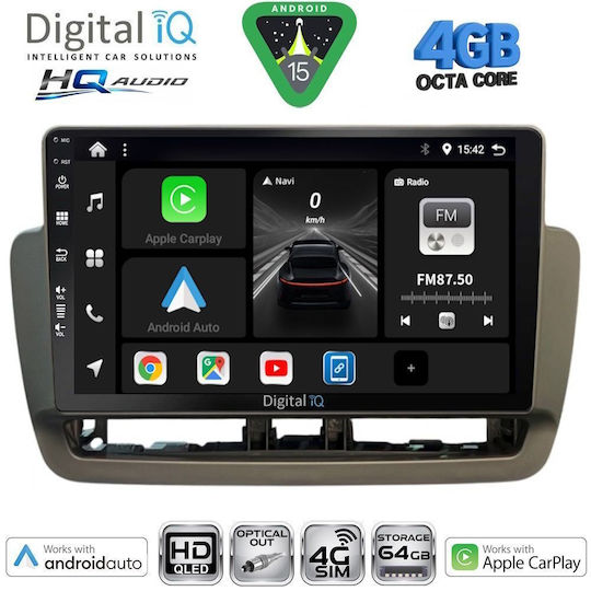 Digital IQ Auto-Audiosystem für Seat Ateca 2017 mit Touchscreen 9" Bluetooth USB WiFi GPS Apple CarPlay Android Auto Digital IQ BXK 19568_CPAA