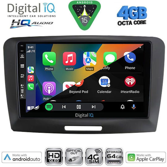 Digital IQ Car Audio System for Skoda Superb 2008-2015 with Clima Bluetooth USB WiFi GPS Apple CarPlay Android Auto with 9" Touch Screen