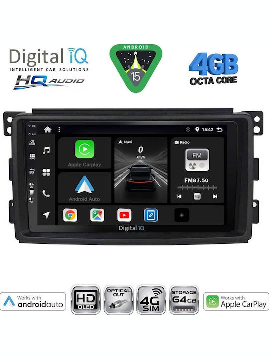 Digital IQ Car Audio System for Skoda Yeti 2014-2018 with Clima (Bluetooth/USB/WiFi/GPS/Apple CarPlay/Android Auto) with 10" Touch Screen