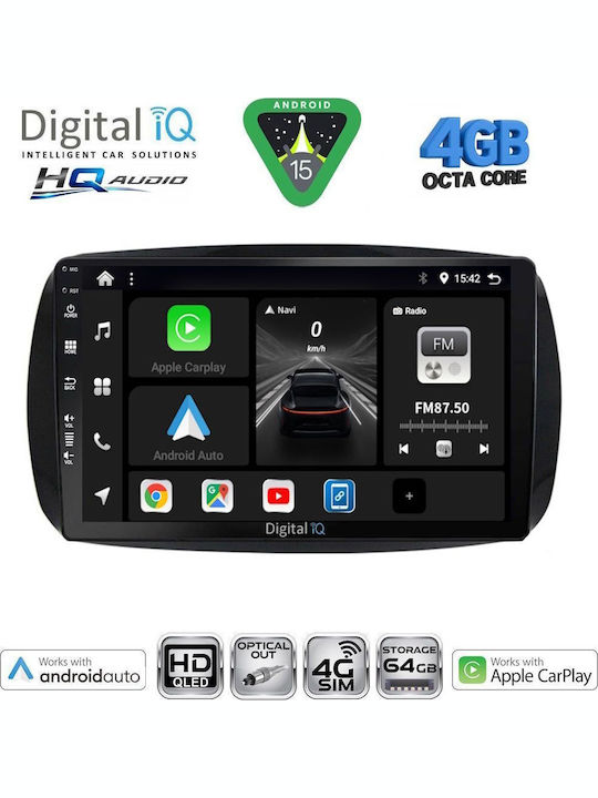 Digital IQ Car Audio System for Skoda Yeti 2014-2018 with Clima (Bluetooth/USB/WiFi/GPS/Apple CarPlay/Android Auto) with 10" Touch Screen