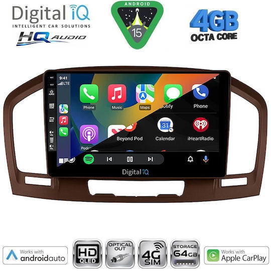Digital IQ Ηχοσύστημα Αυτοκινήτου για Opel Crossland / Grandland 2017 (Bluetooth/USB/WiFi/GPS/Apple-Carplay/Android-Auto) με Οθόνη Αφής 9"
