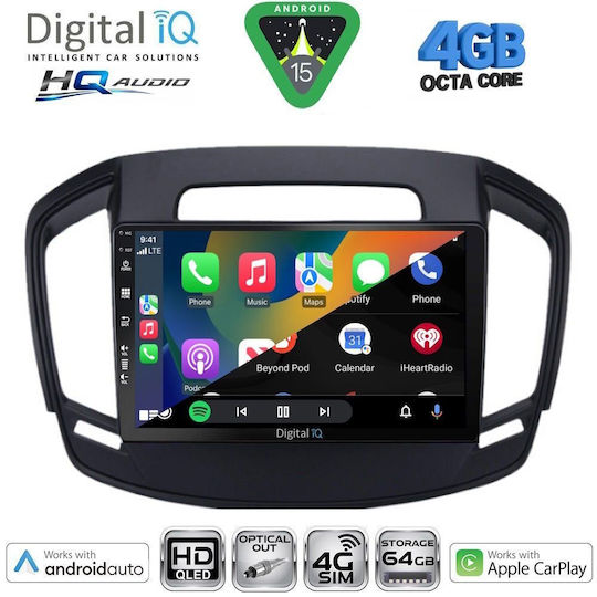 Digital IQ Ηχοσύστημα Αυτοκινήτου για Opel Crossland / Grandland 2017 (Bluetooth/USB/WiFi/GPS/Apple-Carplay/Android-Auto) με Οθόνη Αφής 9"