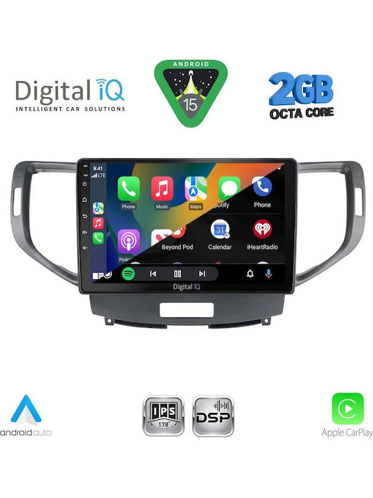 Digital IQ Car Audio System for Honda Accord 2008-2013 Bluetooth USB WiFi GPS Apple CarPlay Android Auto with 9" Touch Screen
