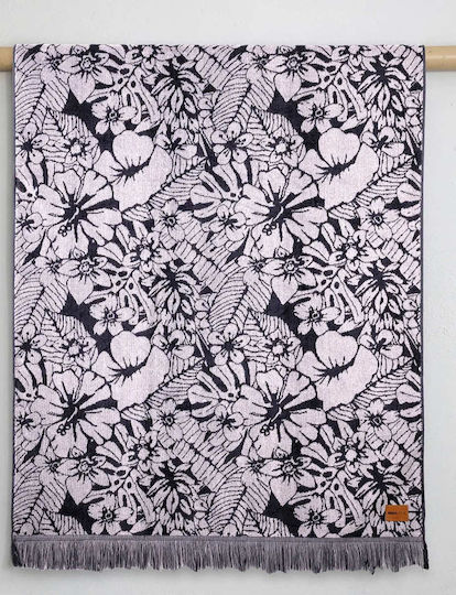 Nima White Beach Towel with Fringes 90x160cm