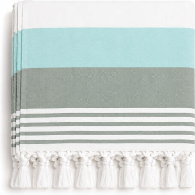 Morena Spain Beach Towel with Fringes 100x173cm SM-MATI-26TW-Khaki