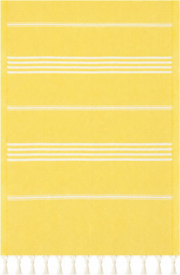 Morena Spain Yellow Beach Towel with Fringes 100x178cm SM-MST-26TW-YELLOW