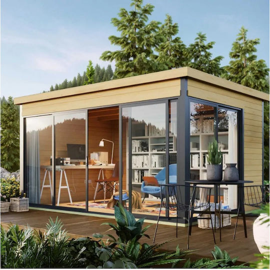 Wooden Home Ioli Beige with Air Vents L4.18xW3.22xH2.39m