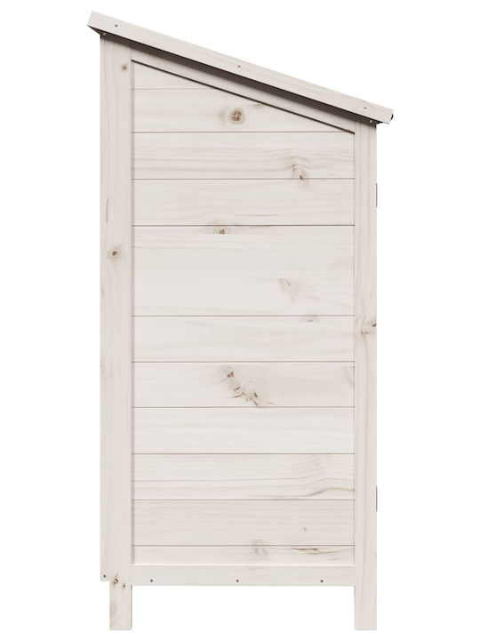 Wooden Garden Shed White 0.59x0.56x1.135m