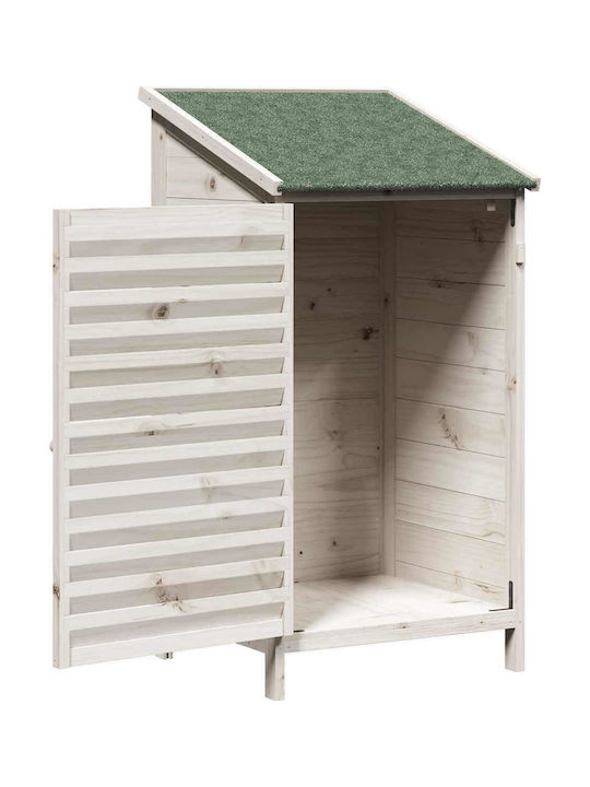 Wooden Garden Shed White 0.59x0.56x1.135m
